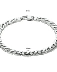 armband gourmette 6,6 mm zilver gerhodineerd - PansiteNederland.nl