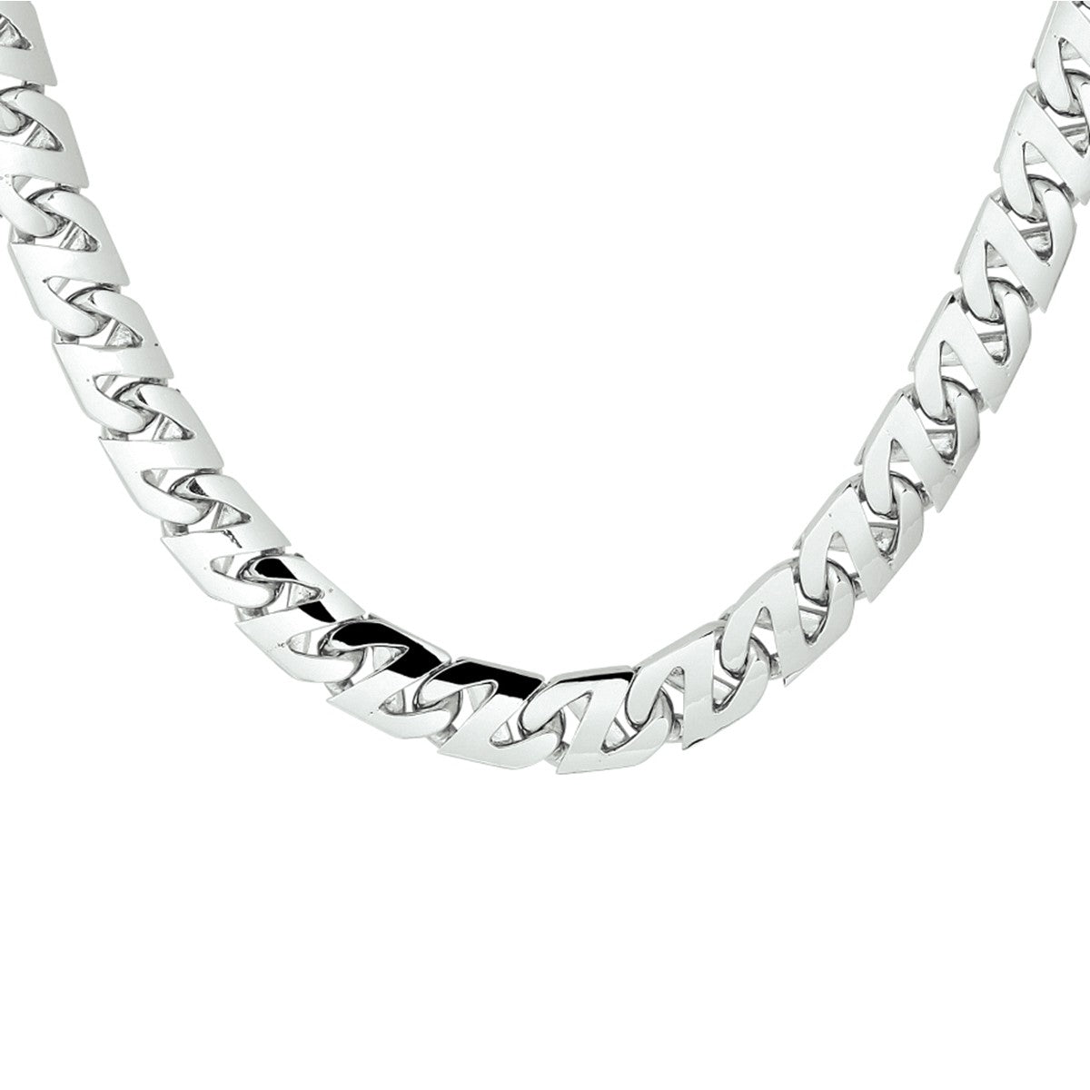 Zilver Gerhodineerd Collier Gourmette 8,2 mm 1330510