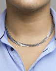 Zilver Gerhodineerd Collier Gourmette 8,2 mm 1330510