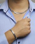 Zilver Gerhodineerd Collier Gourmette 8,2 mm 1330510