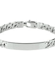 Zilver Gerhodineerd Graveerarmband Gourmette Plaat 8 mm 1330180 - PansiteNederland.nl