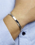 graveerarmband gourmette plaat 6,5 mm zilver gerhodineerd - PansiteNederland.nl