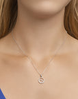 zilver gerhodineerd hanger rondje en harten 1330818 - PansiteNederland.nl