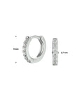 Zilver Gerhodineerd Klapoorringen Zirkonia 1331368 - PansiteNederland.nl