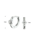 Zilver Gerhodineerd Klapoorringen Zirkonia 1331370 - PansiteNederland.nl