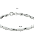 Zilveren armband poli/mat 4,3 mm 19 cm - 1331936