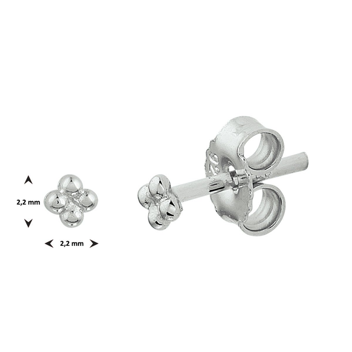 Zilver Gerhodineerd Oorknoppen Bolletjes 1331961 - PansiteNederland.nl