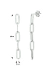 Zilver Gerhodineerd Oorhangers Paperclip 1331965 - PansiteNederland.nl