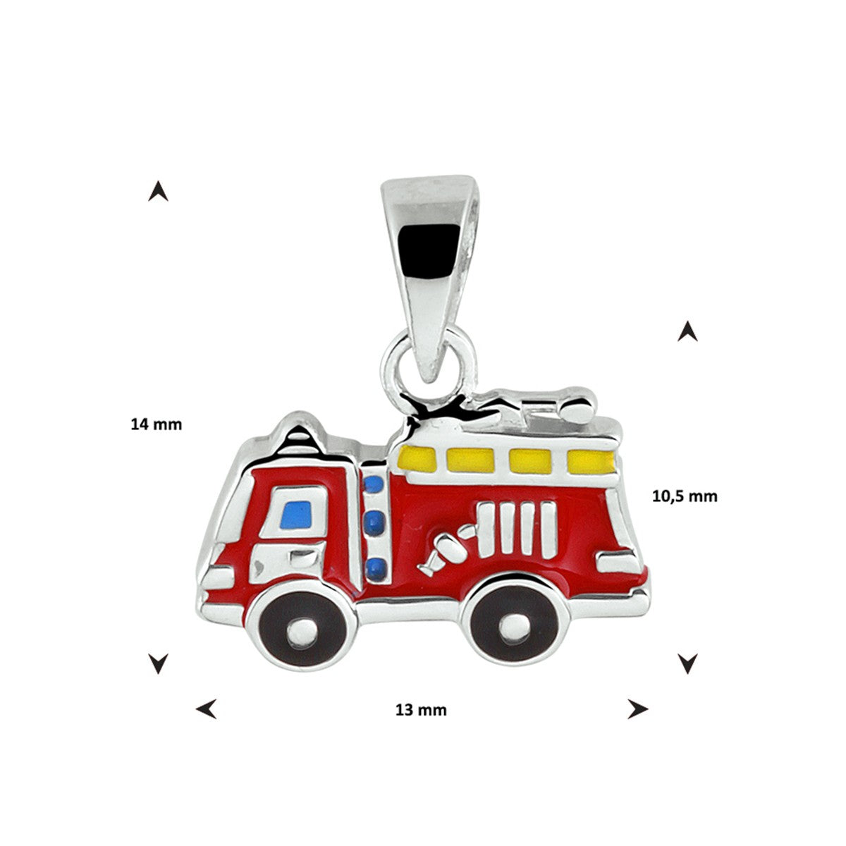 Zilveren hanger brandweerauto - 1332029 - PansiteNederland.nl