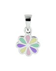 zilver gerhodineerd hanger bloem 1332031 - PansiteNederland.nl
