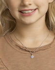 zilver gerhodineerd hanger bloem 1332031 - PansiteNederland.nl