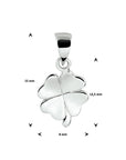 zilver gerhodineerd hanger klaver 1332033 - PansiteNederland.nl