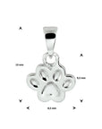 zilver gerhodineerd hanger hondenpoot 1332034 - PansiteNederland.nl