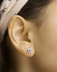 Zilveren oorknoppen bloem - PSN1332037