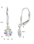 Zilver Gerhodineerd Oorhangers Bloem Brisur Haak 1332043 - PansiteNederland.nl