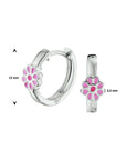 Zilver Gerhodineerd Klapoorringen Bloem 1332045 - PansiteNederland.nl