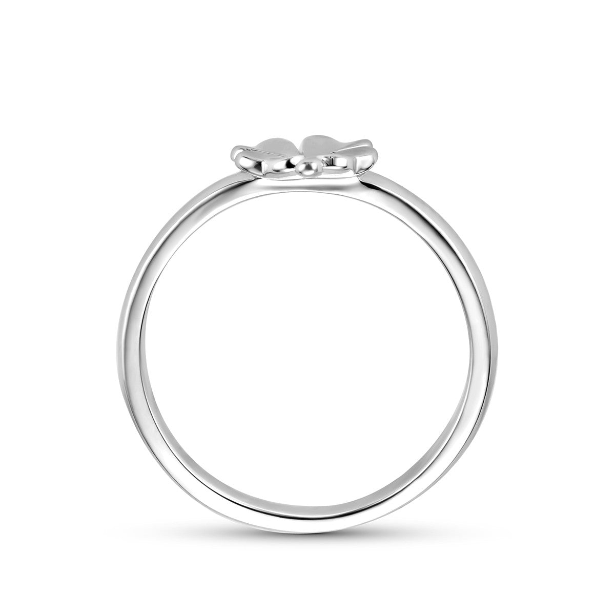 Ring klaver zilver gerhodineerd