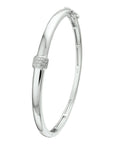 Zilver Gerhodineerd Bangle Scharnier Zirkonia 7,5 X 60 Mm 1332095