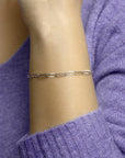 Zilver Gerhodineerd Armband Paperclip Platte Buis 3,8 Mm 16 + 3 Cm 1332106 - PansiteNederland.nl