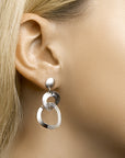 Zilver Gerhodineerd Oorhangers Rondjes 1332116 - PansiteNederland.nl