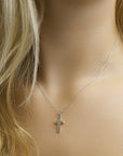 zilver gerhodineerd hanger kruis 1332209 - PansiteNederland.nl