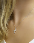 zilver gerhodineerd hanger kruis 1332210 - PansiteNederland.nl
