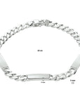 Zilveren graveerarmband gourmette 6-zijdes geslepen plaat 5,0 mm 1332225 - PansiteNederland.nl