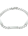 Zilveren graveerarmband gourmette 6-zijdes geslepen plaat 5,0 mm 1332225