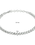 Zilver Gerhodineerd Armband Bolletjes Gediamanteerd 4,0 Mm 16 + 3 Cm 1332247 - PansiteNederland.nl