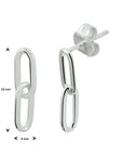 Zilver Gerhodineerd Oorhangers Paperclip 1332303 - PansiteNederland.nl