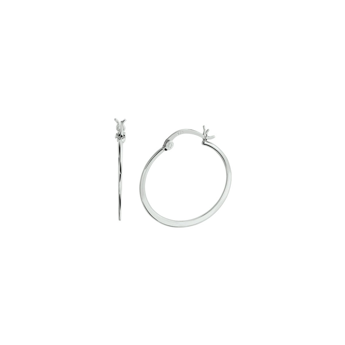 Zilver Gerhodineerd Oorringen Scharnier 1332311 - PansiteNederland.nl