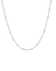 zilver gerhodineerd collier parel 41 + 4 cm 1332314