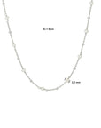 zilver gerhodineerd collier parel 41 + 4 cm 1332314
