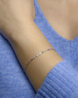 Zilver Gerhodineerd Armband Regenboog Zirkonia 16,5 + 2 Cm 1332318