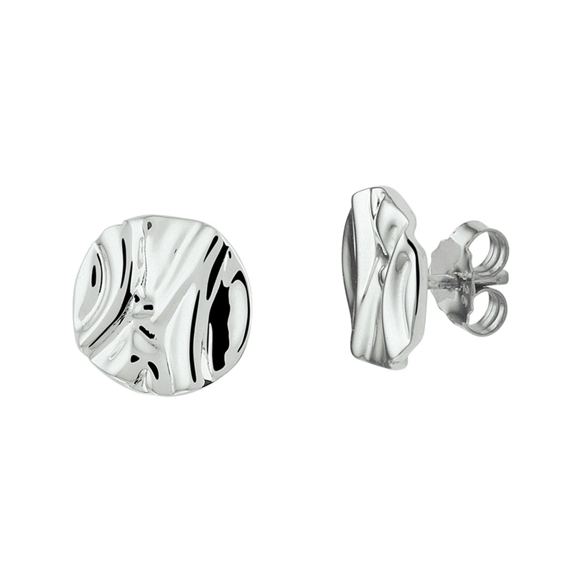 Zilver Gerhodineerd Oorknoppen Rond 1332341 - PansiteNederland.nl