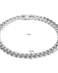 Zilver Gerhodineerd Armband Gourmette 6-Zijdes Geslepen 5,6 Mm 19 Cm 1332397 - PansiteNederland.nl