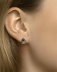 Zilver Gerhodineerd Oorknoppen Onyx 1332520 - PansiteNederland.nl