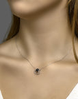 zilver gerhodineerd hanger onyx 1332521 - PansiteNederland.nl