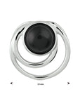 zilver gerhodineerd hanger onyx 1332521 - PansiteNederland.nl