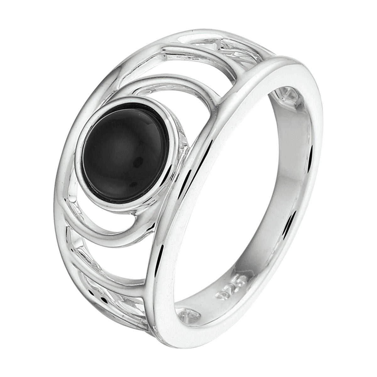 Gerhodineerd Zilver Ring Onyx 1332525 - PansiteNederland.nl