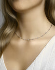 zilver gerhodineerd collier 4,2 mm 40 + 3 cm 1332607