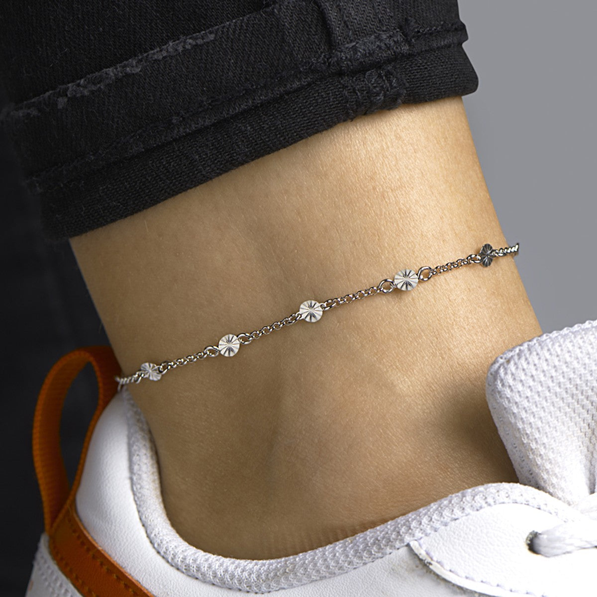 Zilver gerhodineerd enkelbandje 4,2 mm 24 + 2 cm 1332608 - PansiteNederland.nl