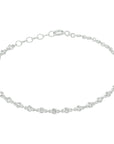 Zilver Gerhodineerd Armband Zirkonia 16,5 + 2 Cm 1332646