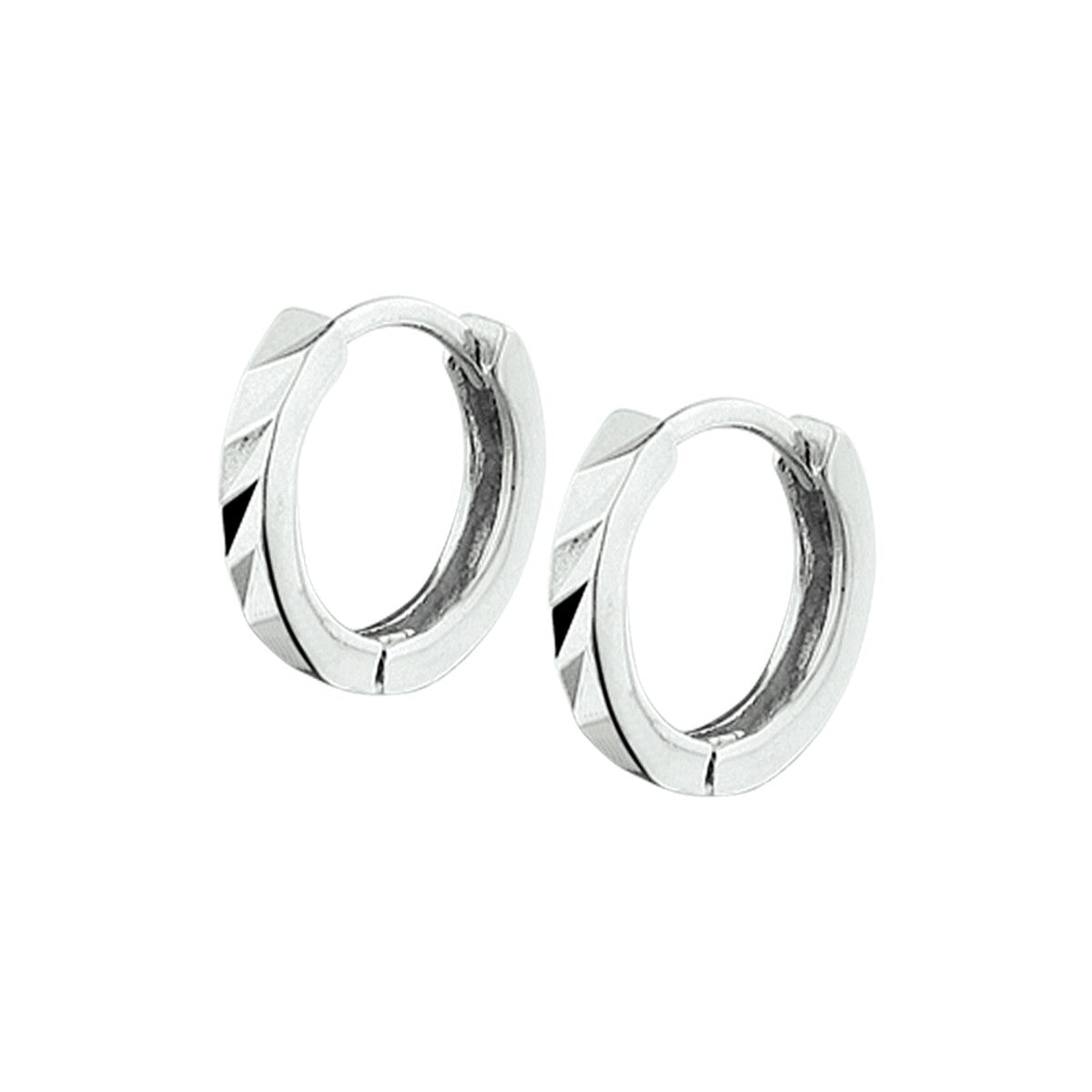 Zilver Gerhodineerd Klapoorringen Vlak 1332670 - PansiteNederland.nl