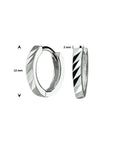 Zilver Gerhodineerd Klapoorringen Vlak 1332670 - PansiteNederland.nl
