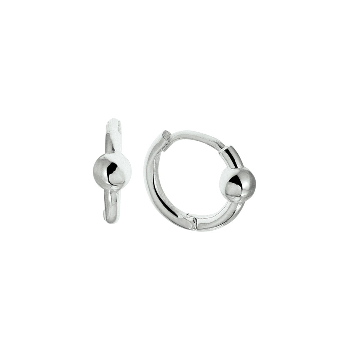 Zilver Gerhodineerd Klapoorringen Bolletjes 1332677 - PansiteNederland.nl