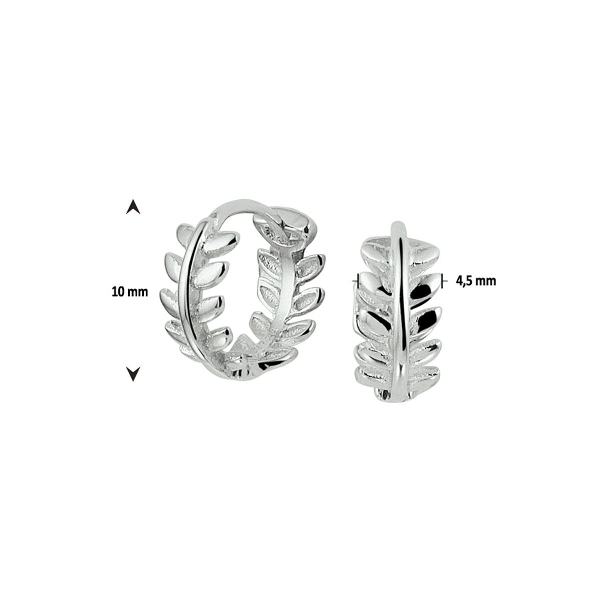 Zilver Gerhodineerd Klapoorringen 1332679 - PansiteNederland.nl
