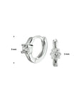Zilver Gerhodineerd Klapoorringen Zirkonia 1332685 - PansiteNederland.nl