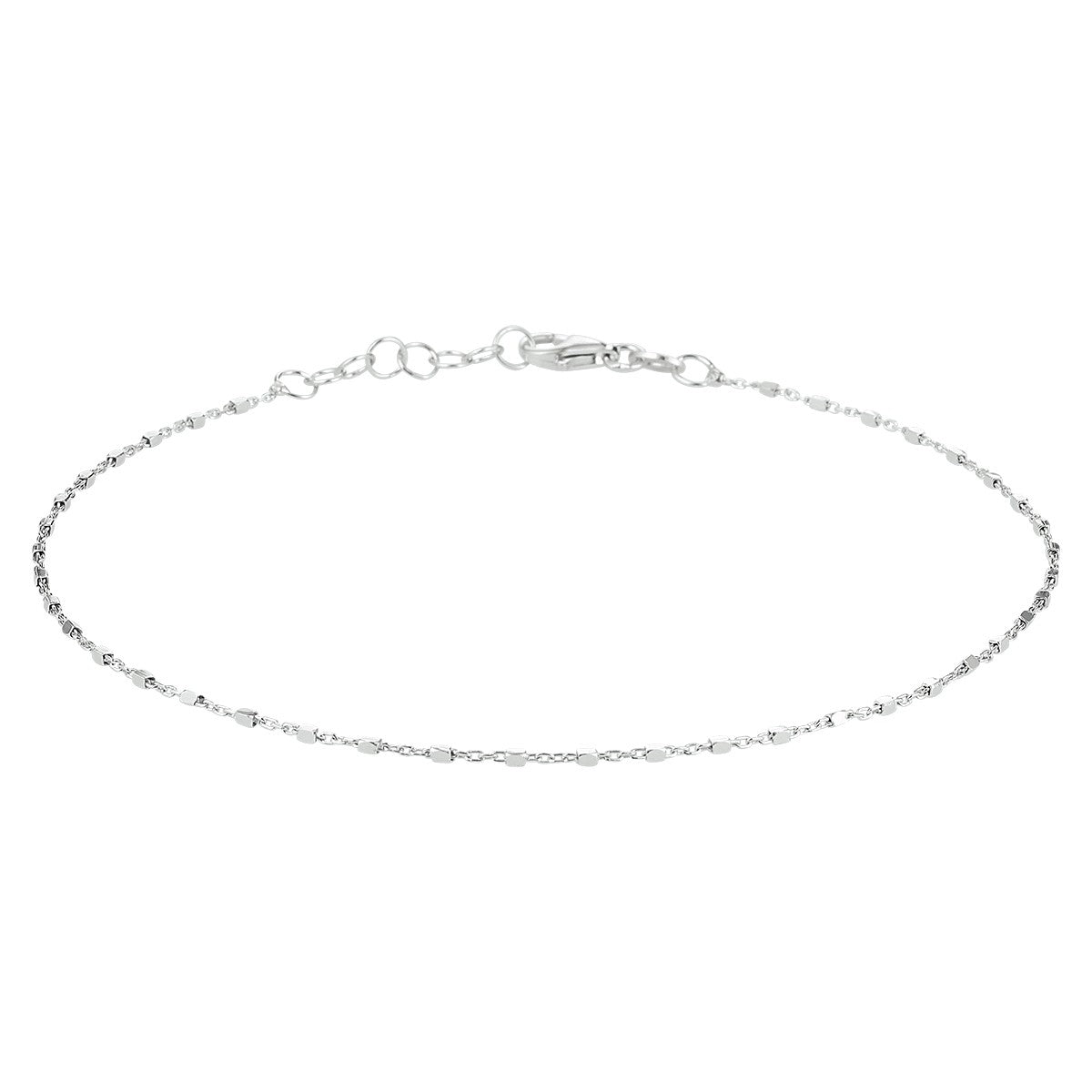 Zilveren enkelbandje blokjes 1,1 mm 24 + 2 cm 1332706 - PansiteNederland.nl