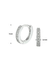 Zilver Gerhodineerd Klapoorringen Zirkonia 1332714 - PansiteNederland.nl